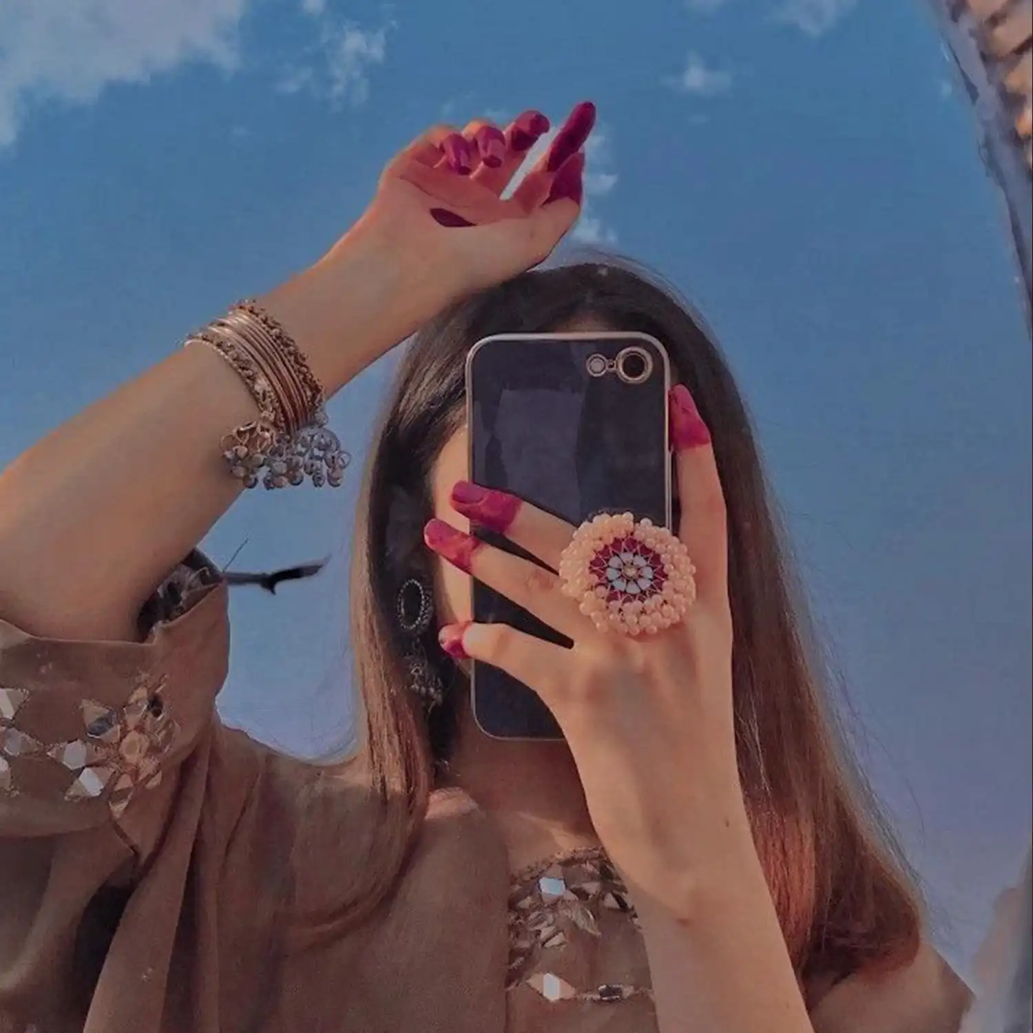 Girls Whatsapp Dp with Phone