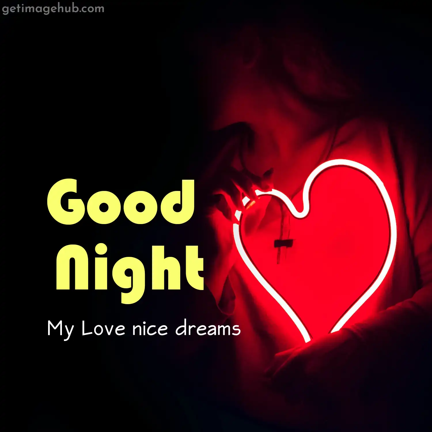 good night my love image