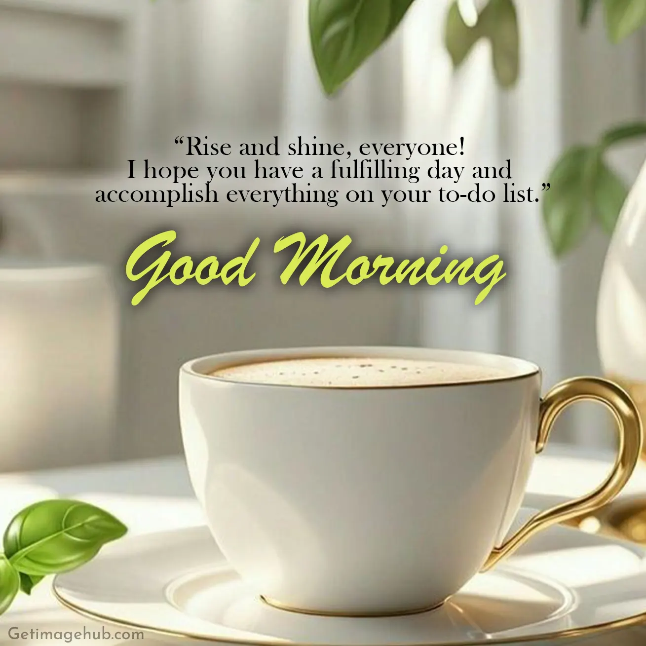 Good Morning Image with Positive Quotes