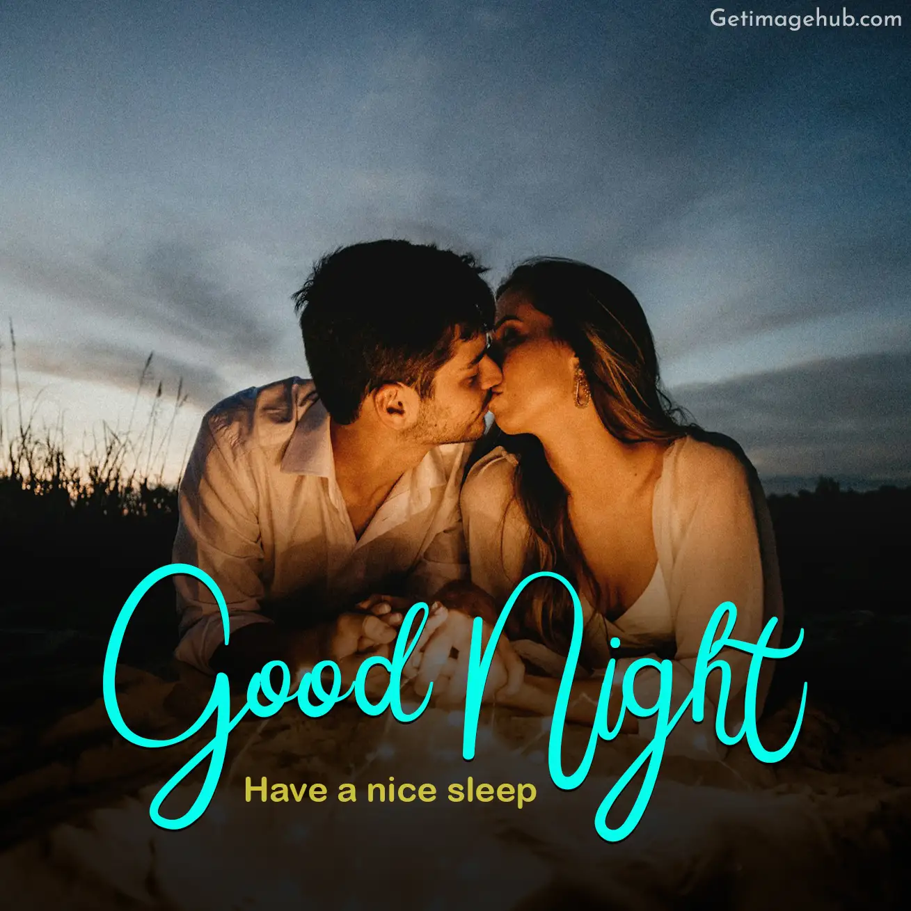 Good Night Images with Kiss