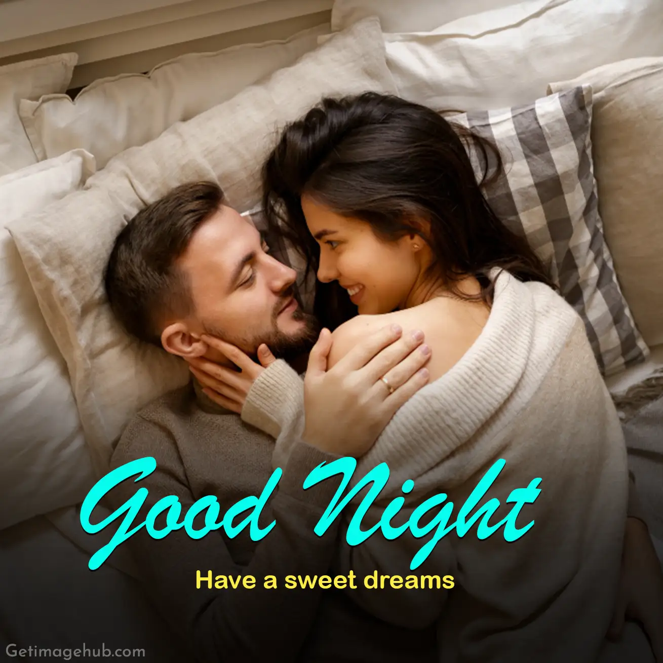 romantic good night images kiss