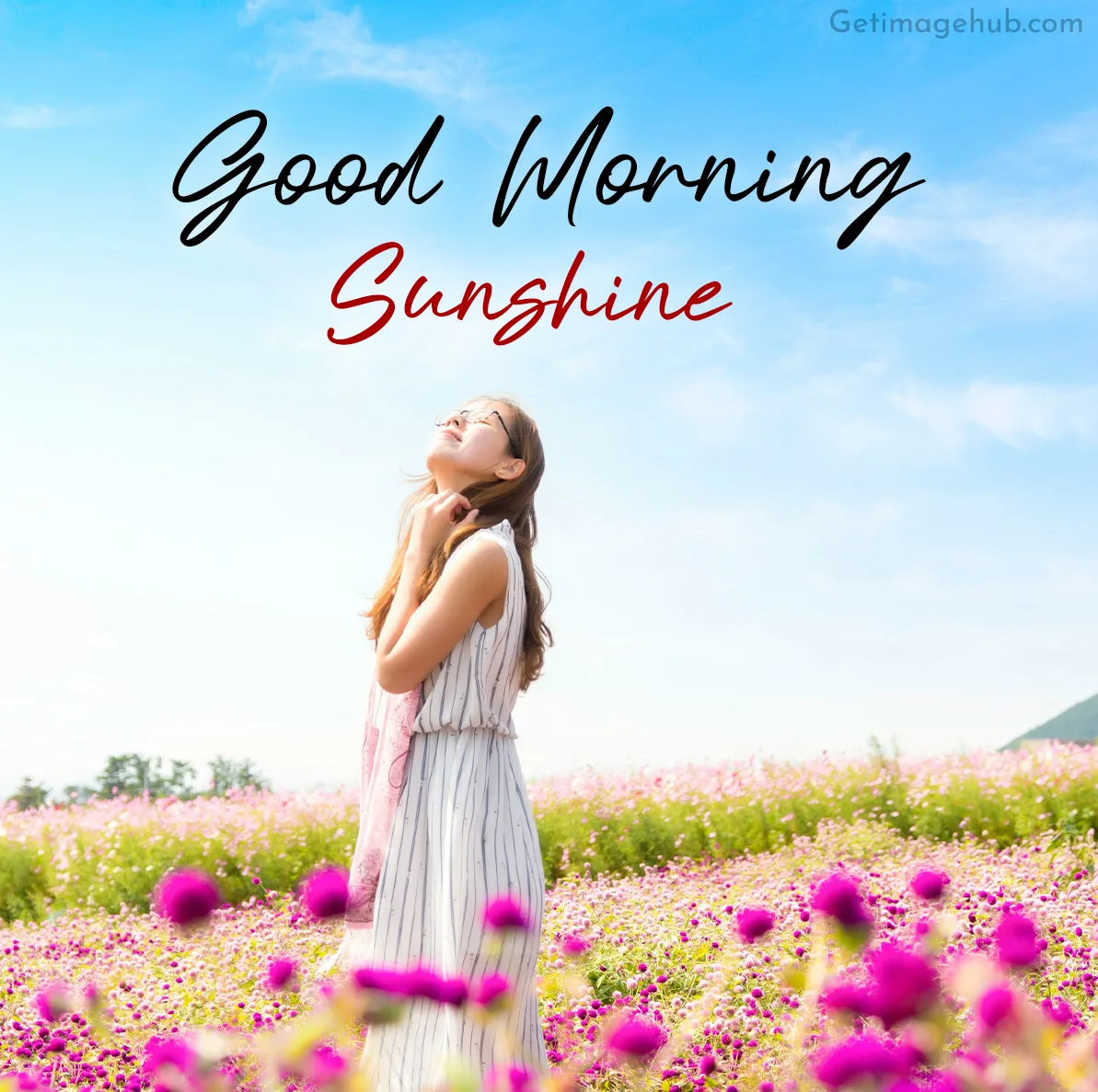 Good Morning Sunshine Images With a Beautiful Girl